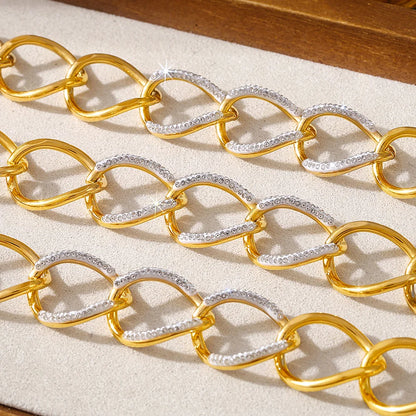 Trendy Chain Design Stainless Steel Bangle For Women Charm Bracelet Luxury Charm Jewelry Wedding Banquet Gift